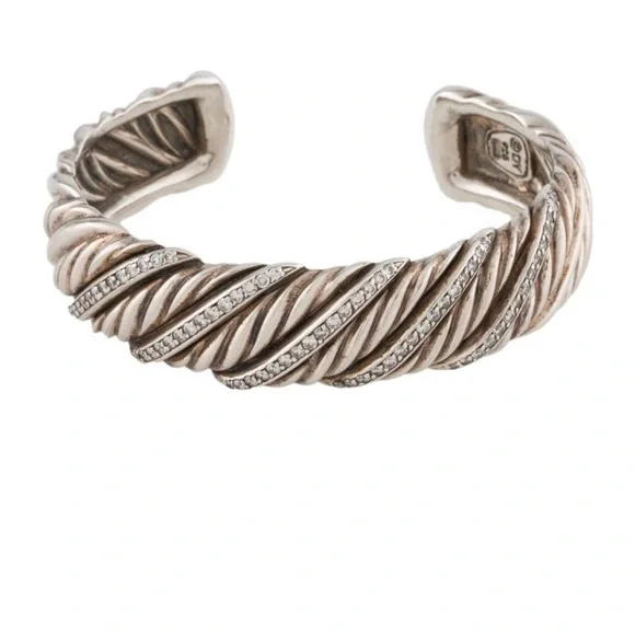 David Yurman Cuff Diamond Authentic - Picture 1 of 5